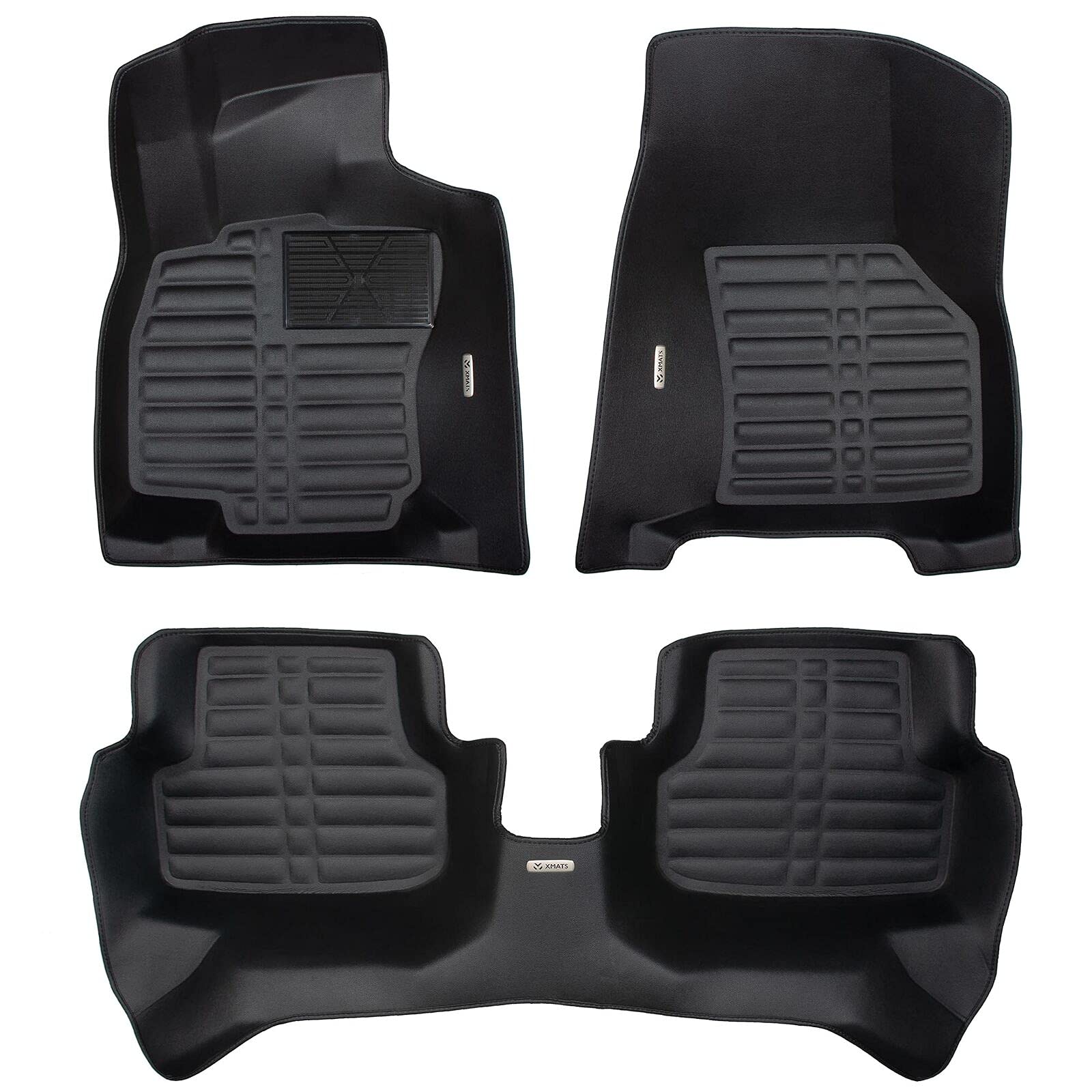 XMATS Premium Leder Fußmatten Set für Mercedes GLE (W166) 2011-2018 | Luxus Design Automatten mit hohem Rand… von XMATS