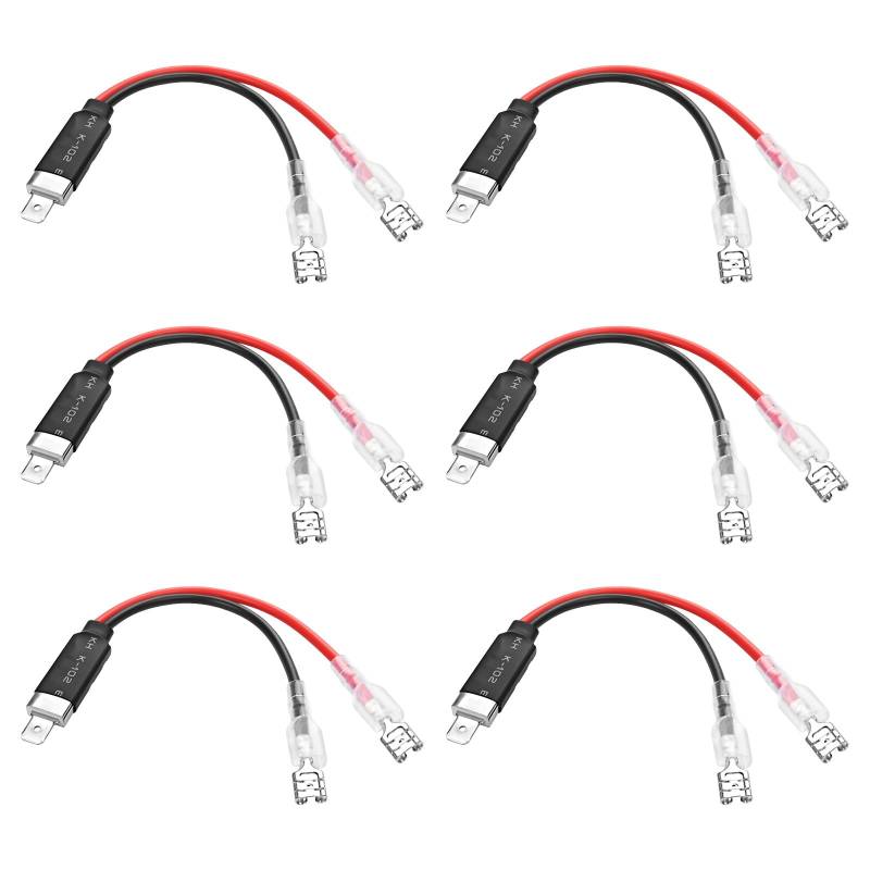 XMSJSIY H1 LED Umwandlung Verdrahtung Scheinwerfer Konverter Kabel Umwandlung Harness Connector Adapter Männlich Einzelne Umwandlung Verdrahtung für HID Scheinwerfer Birnen LED Lampenhalter - 6PCS von XMSJSIY