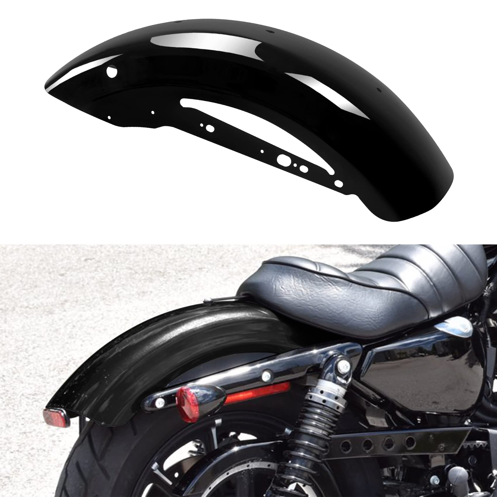 XMT-MOTO Kotflügel hinten Passend für Harley Sportster XL 883 1200 1200N 2004–2022 von XMT-MOTO