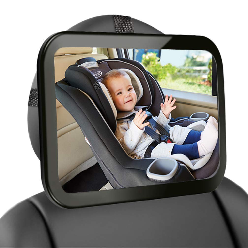 XMTECH Baby-Autospiegel Rückspiegel, Spiegel Auto Baby Rückbank, Rücksitzspiegel für Kindersitz und Babyschale,aus Acryl Klare Sicht 360° Drehbar von XMTECH