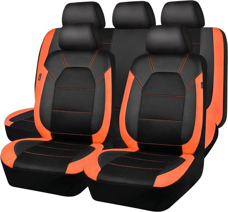 Maßgeschneidert Lederhaut Car Seat Covers für MINI F55 2012 2013 2014 2015 2016 2017 2018 2019 2020 2021 2022 202, strapazierfähige Bezüge IN Stepp, Reißverschlussdesign und reservierte Öffnungslöcher von XMXRhdch