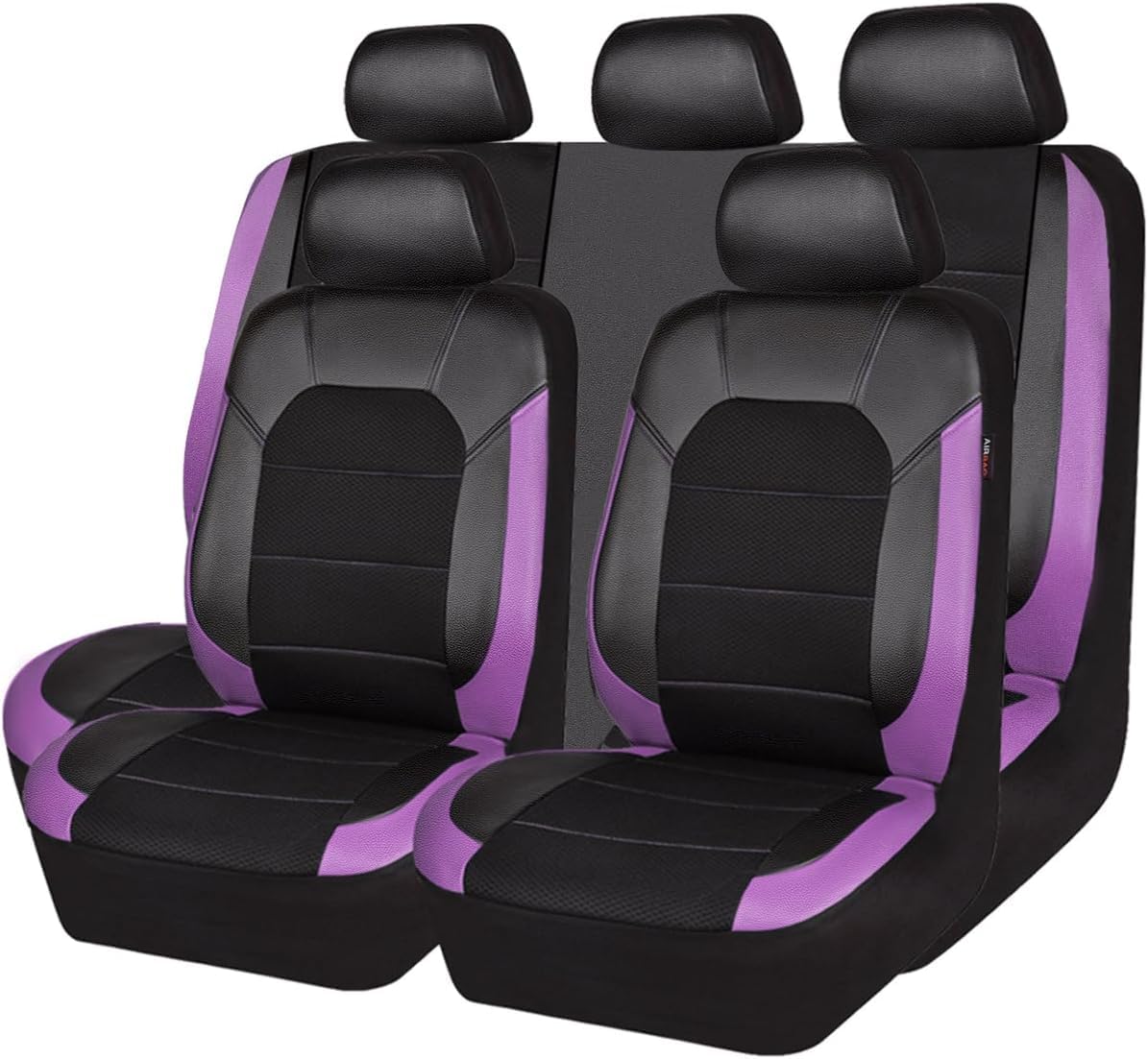 Maßgeschneidert Lederhaut Car Seat Covers für Mercedes Benz AMG-GT Classe A-AMG CLA-AMG CLS-AMG C-AMG E-AMG ML-AM, strapazierfähige Bezüge IN Stepp, Reißverschlussdesign und reservierte Öffnungslöcher von XMXRhdch