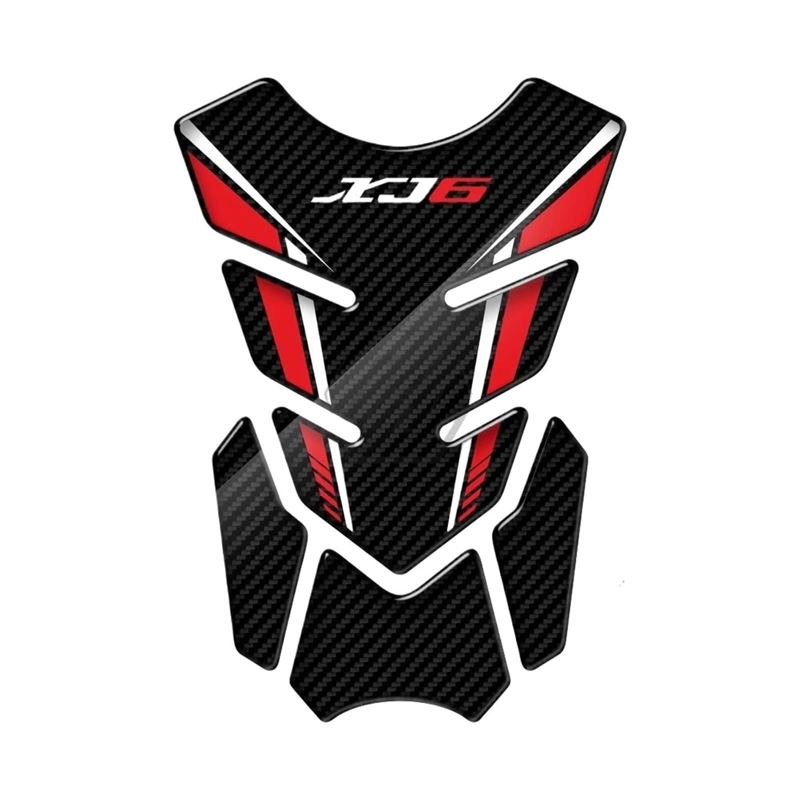 Personalisiert Für Yamaha XJ6 SP ABS Ganzjährig 3D-Aufkleber, Gas-Tankpad-Schutzaufkleber(Black B) von XNASU