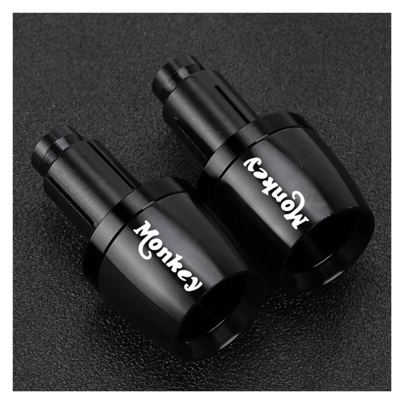 XNASU Einzigartig Für Monkey 125 2018 2019 2020 2021 2022 2023 2024 Zubehör Lenkergriffe Slider Cap Stecker Hand Bar Ends(Schwarz) von XNASU