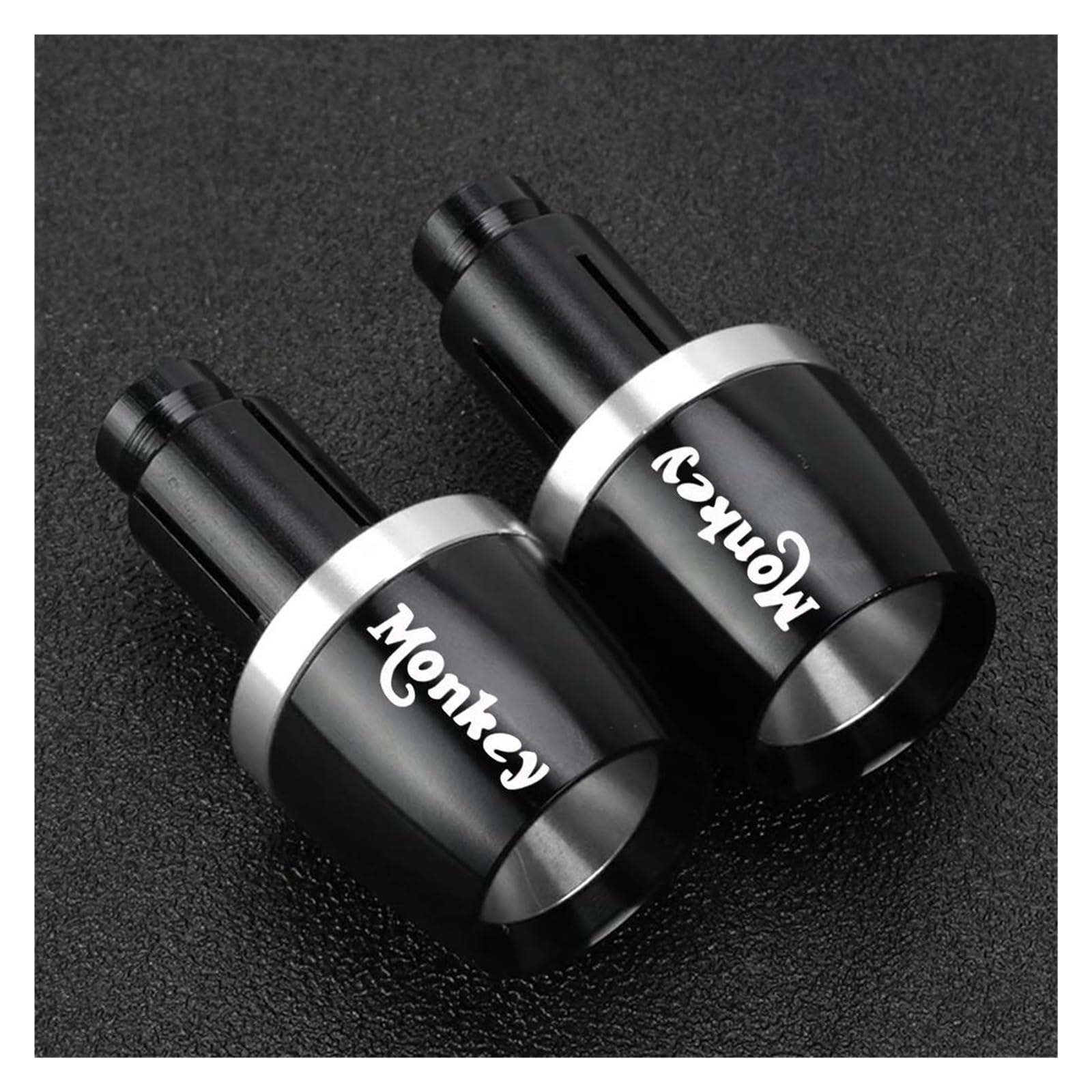 XNASU Einzigartig Für Monkey 125 2018 2019 2020 2021 2022 2023 2024 Zubehör Lenkergriffe Slider Cap Stecker Hand Bar Ends(Silver) von XNASU