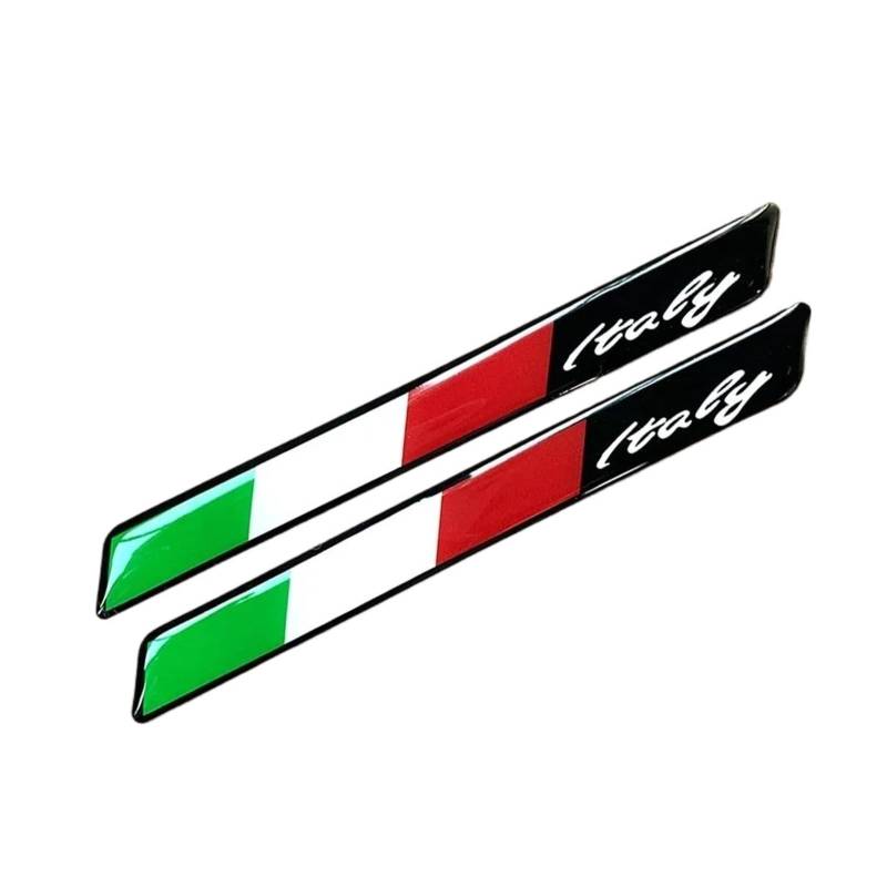 XNASU Personalisiert Für Ducati 3D Harz Reflektierende Logo Helm Motorrad Motocross Motorrad Aufkleber Italienische Flagge Aufkleber(Natural B) von XNASU