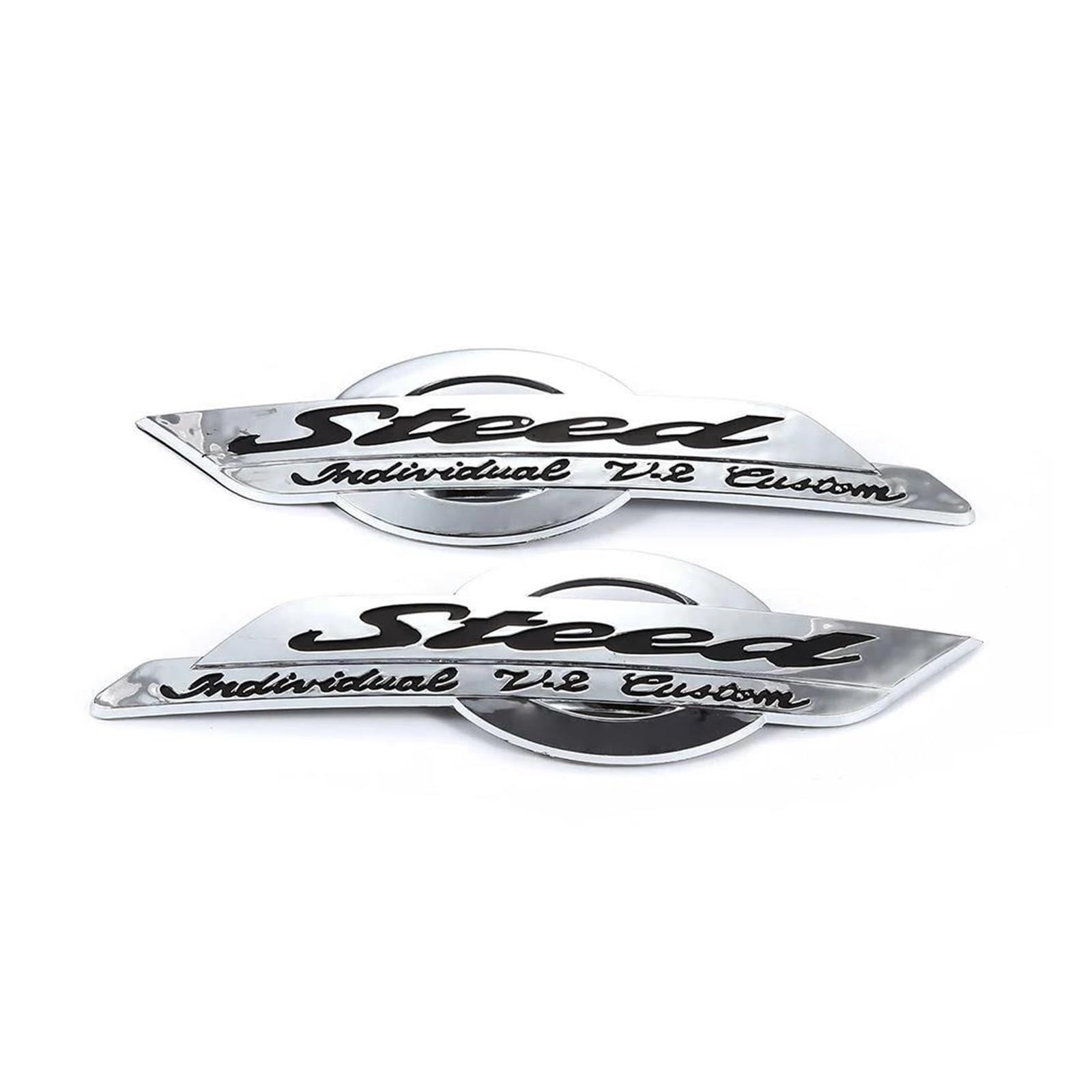 XNASU Personalisiert Für Honda Shadow VT VTX 400 600 750 1100 Steed 400 600 3D Emblem Abzeichen Aufkleber Kraftstoff Tank Aufkleber(Silver B) von XNASU