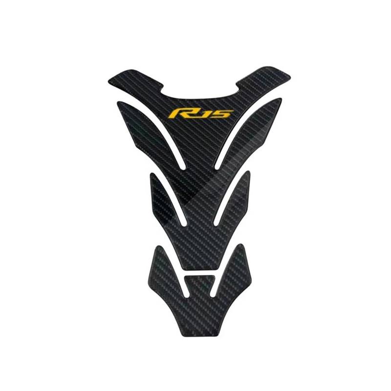 XNASU Personalisiert Für Yamaha R15 V3 3D Aufkleber Kraftstoff Tank Pad Cover Protector Aufkleber(Black 7A) von XNASU