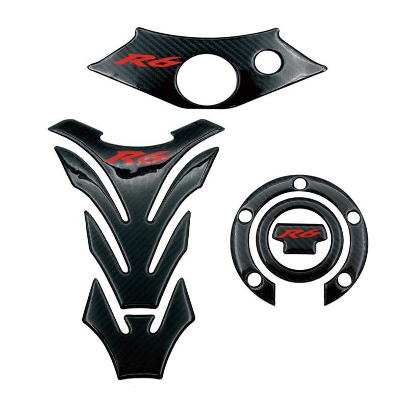 XNASU Personalisiert Für Yamaha YZF R6 1998-2002 YZFR6 Tank Gas Cap Cover Aufkleber Aufkleber(Black A) von XNASU