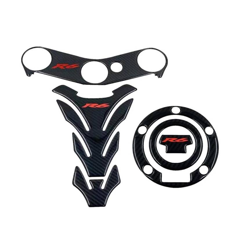 XNASU Personalisiert Für Yamaha YZFR6 YZF R6 600 2006-2016 Aufkleber Pad Triple Tree Top Clamp Oberen Frontschutz Aufkleber(Black 11A) von XNASU