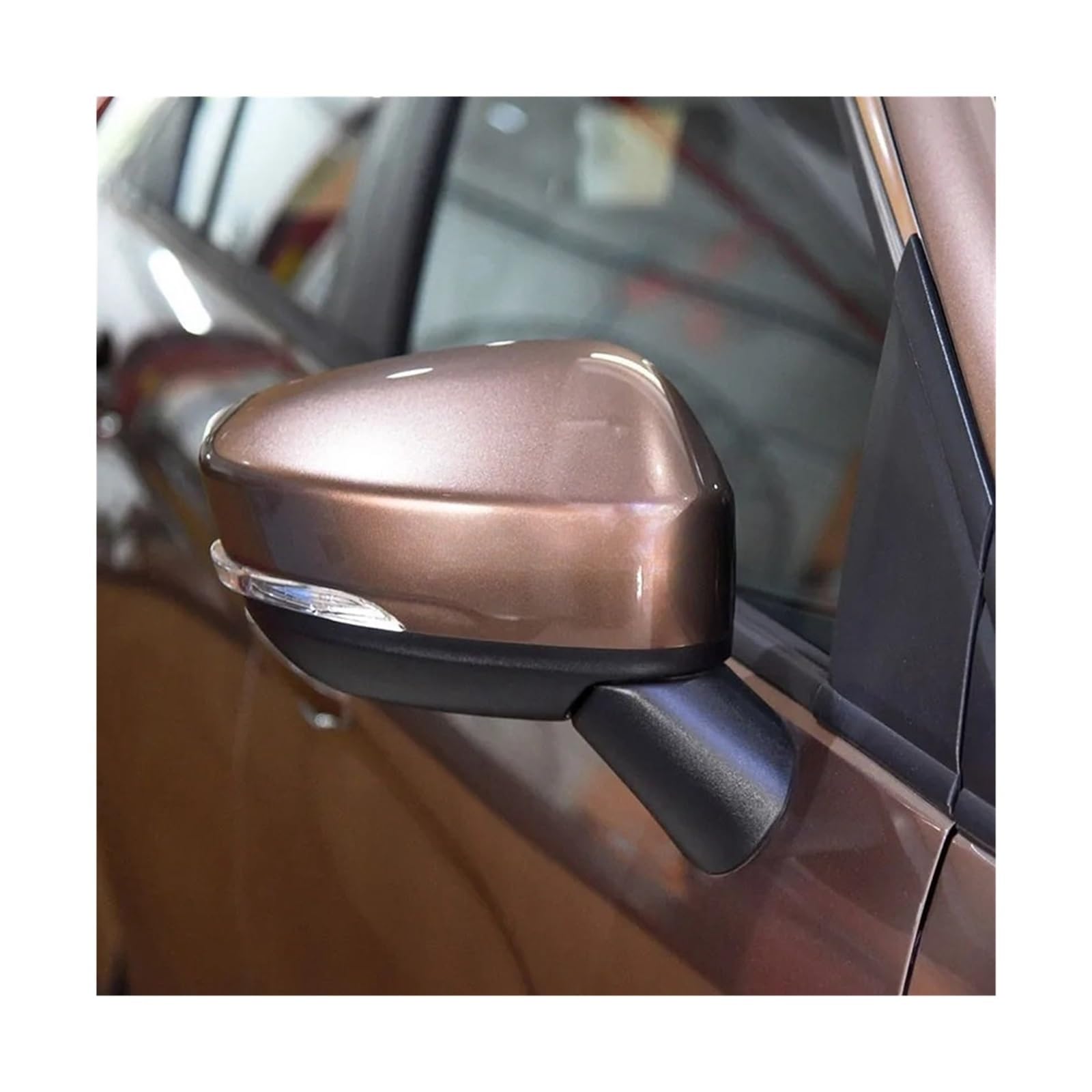 1 STÜCK Kompatibel for Mitsubishi Eclipse Cross 2018-2021 Seitenrückspiegel Montage 5 PINS Mit Blinkern Unlackiert Farbe(Brown-Right) von XNBHZKKRN