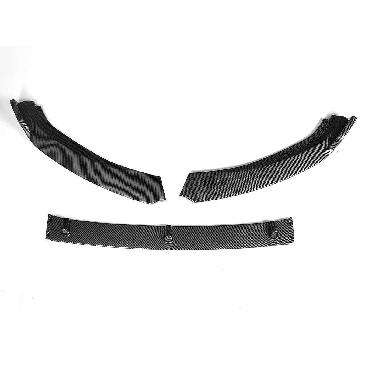 3 stücke Auto Front Stoßstange Splitter Lip Diffusor Spoiler Schutz Abdeckung Deflektor Lippen Schutz Kompatibel for VW for Golf MK7 2014 2015 2016 2017(Carbon Fiber Look) von XNBHZKKRN