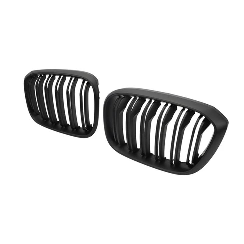 Doppellamellen-Auto-Kühlergrill, Nierengrill, kompatibel for BMW 3 4 X3 G01 G08 X4 G02 2018 2019 2020 2021, Renngitter, Auto-Styling(Matte Black) von XNBHZKKRN