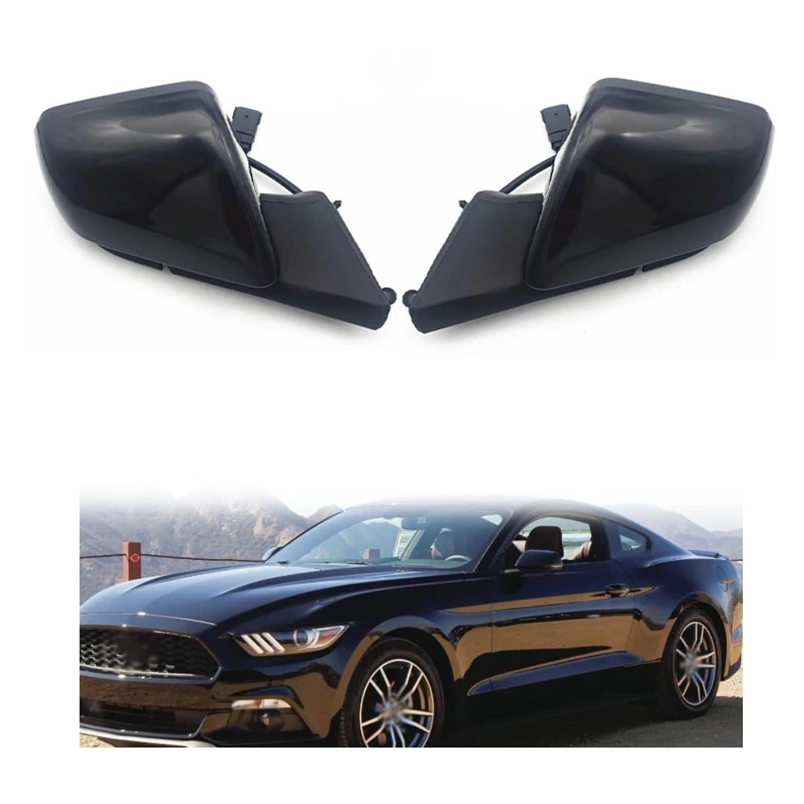 Kompatibel mit Ford Mustang 2015 2016 2017 2018 2019 2020 2021, Autotürflügel-Rückspiegelmontage, automatischer Blinker, Heizungsspiegelbaugruppe(1PC 3PIN Right) von XNBHZKKRN