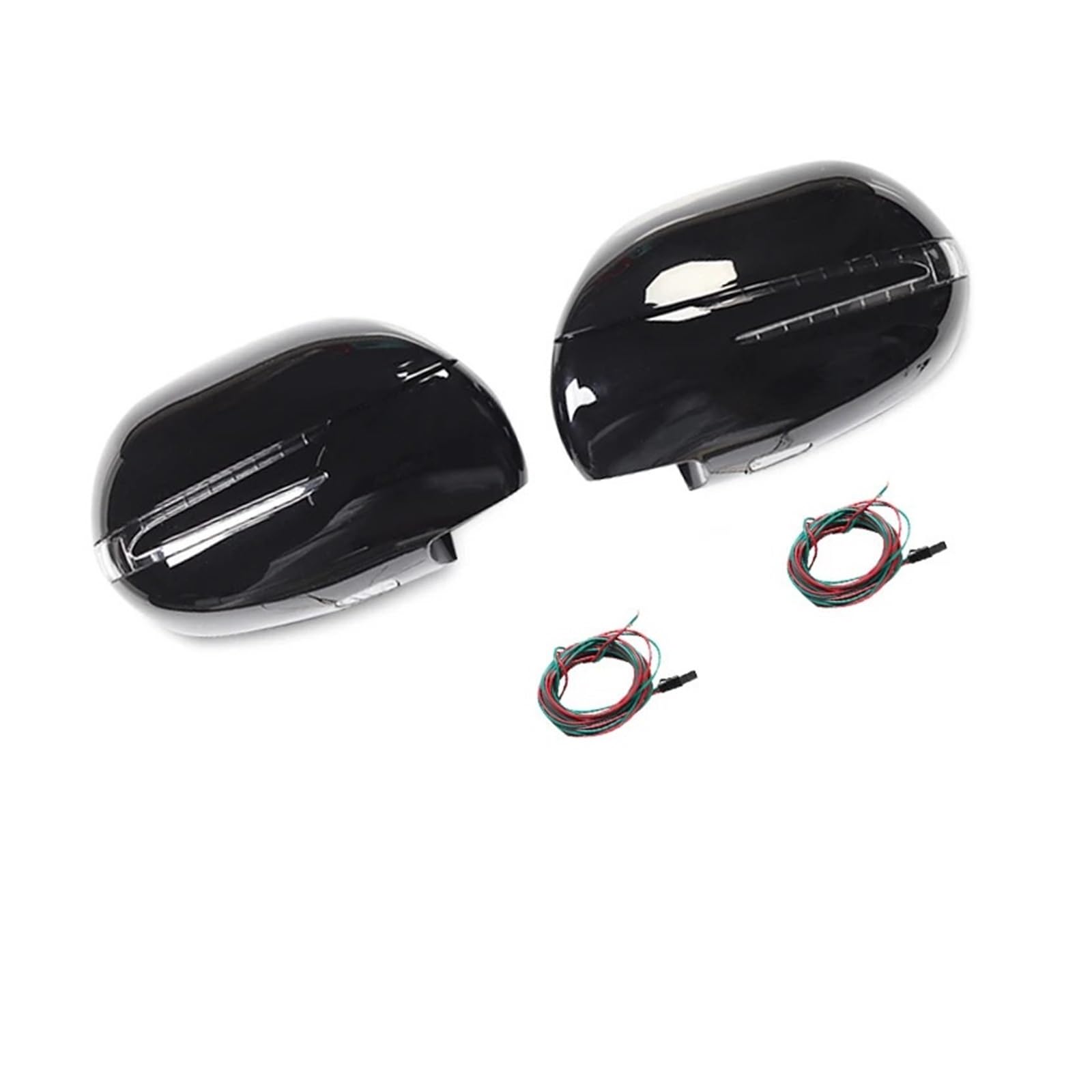 Kompatibel mit Toyota Land Cruiser Prado 120 2003–2009, Rückspiegelabdeckung, dynamische Glühbirne, FJ120, LC120, LED-Blinker, Modifikationszubehör(03-09 Pearl Black B) von XNBHZKKRN