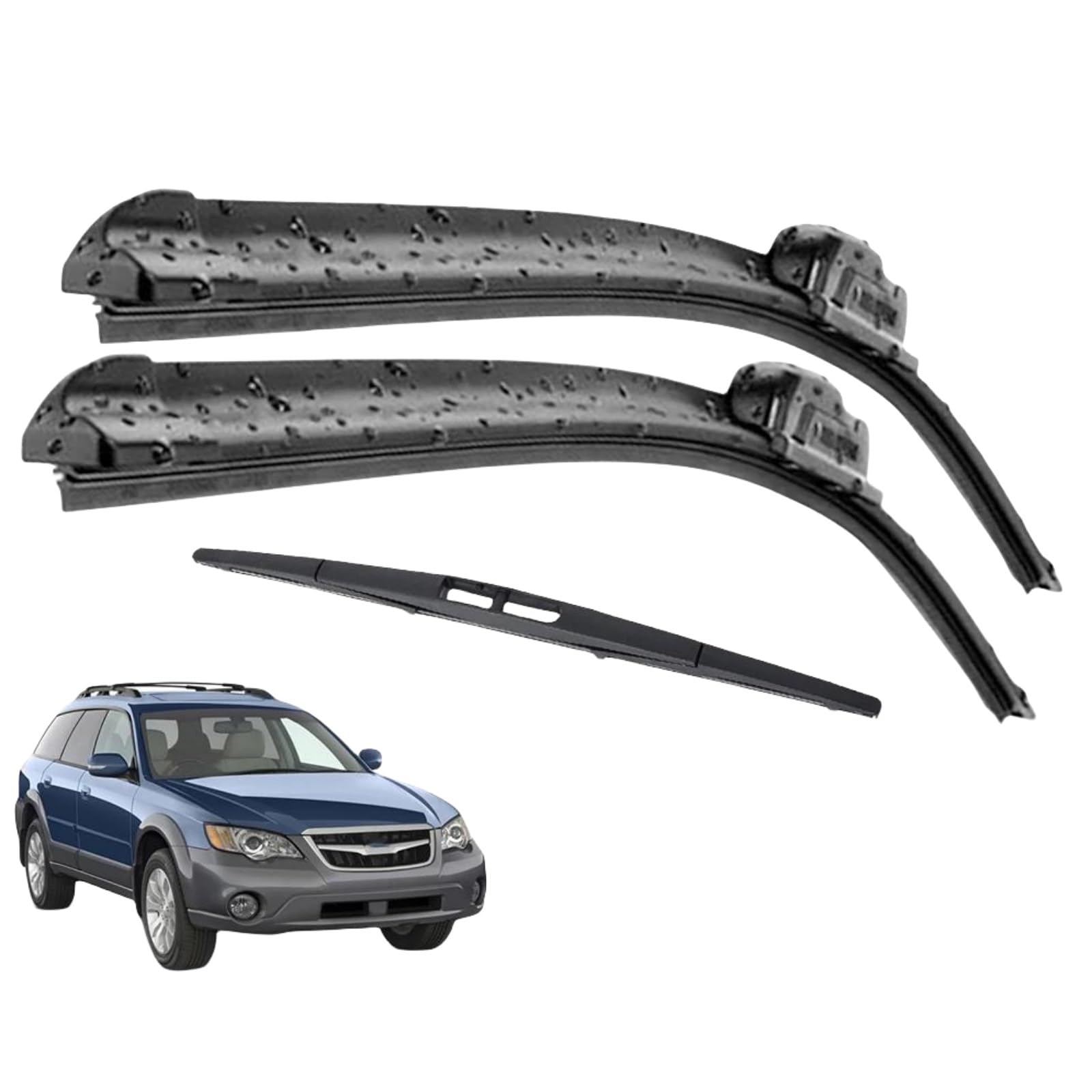 Autowischer Vorne Und Hinten Wischerblätter Set Kit Für Subaru Outback 3 BL BP 2005-2009 24"+18"+14" Scheibenwischer von XNDLRZXB