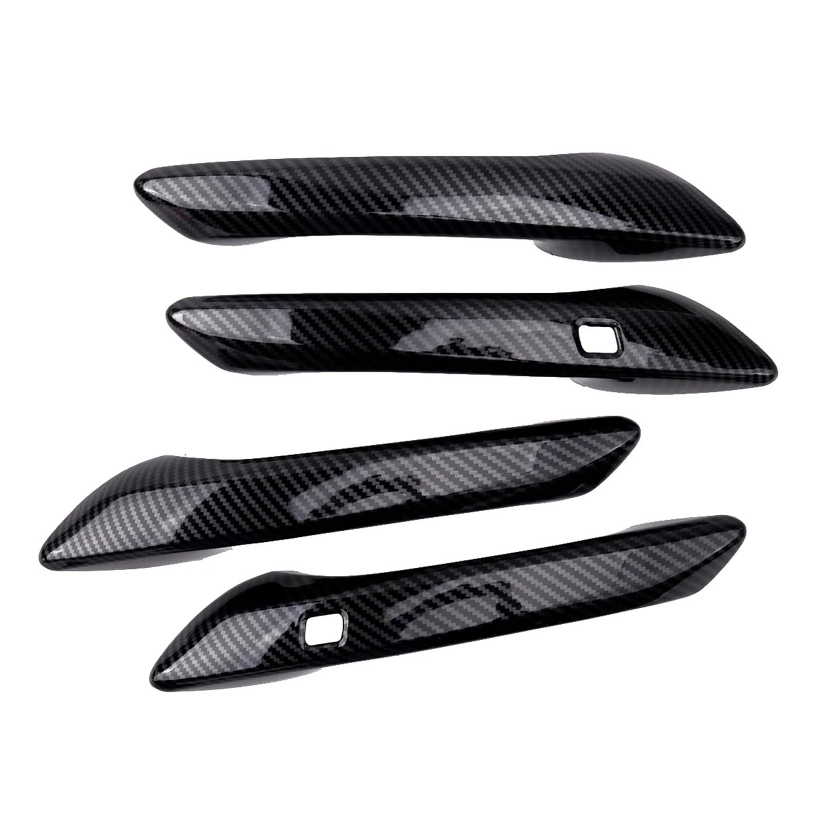 XNFUR 4 teile/satz Auto Türgriff Panel Abdeckung Trim, Fit for Hyundai, Sonata DN8 2020 Carbon Faser Textur Zieraufkleber für die Außentürgriffabdeckung von XNFUR