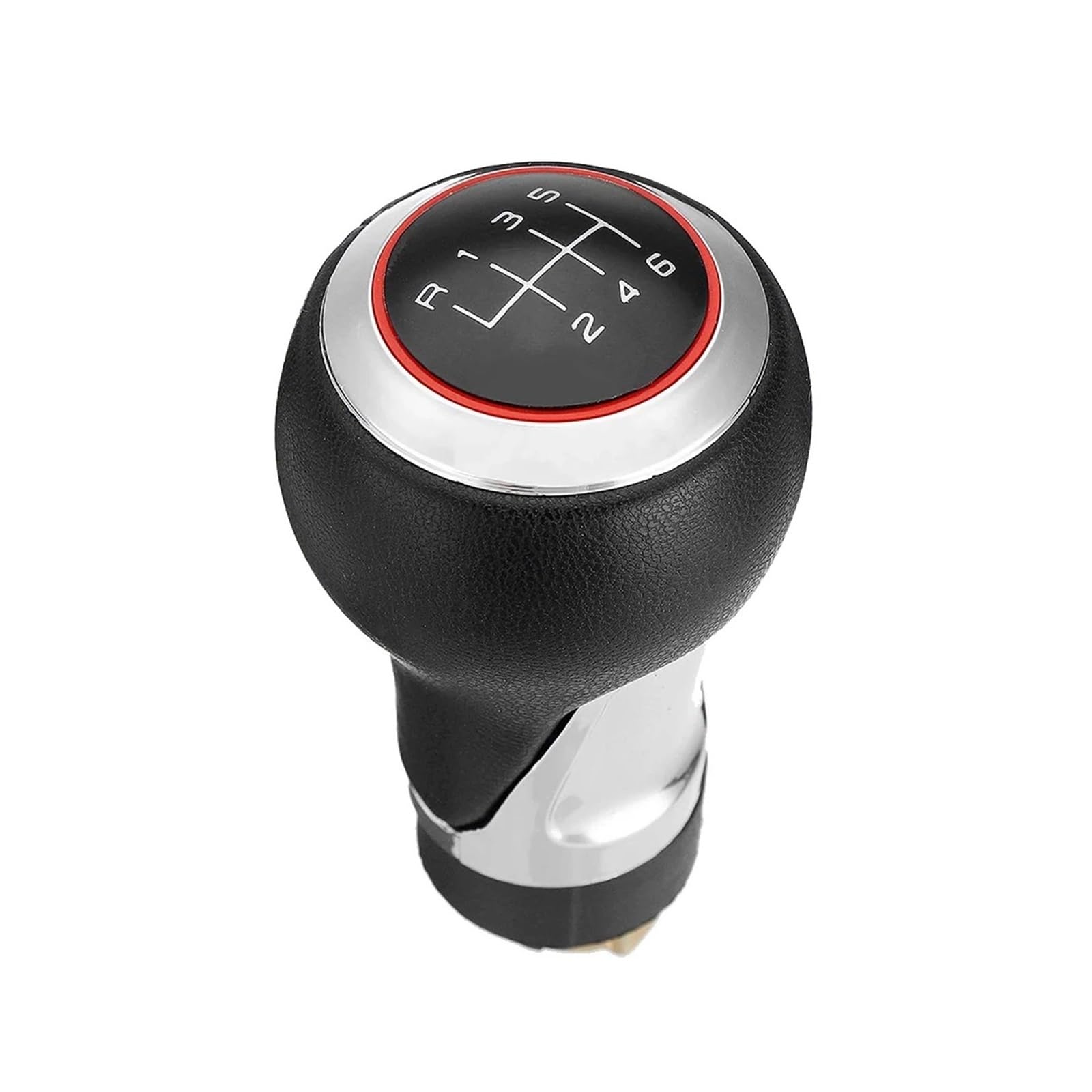XNFUR 6-Gang-Auto-Schaltknauf, passend for A3, A4 B6 B7 A6 S4 B8 A5 8T Q5 8R Skoda Seat, Silber-Rot Schaltknauf XNFUR 6-Gang-Auto-Schaltknauf, passend for A3, A4 B6 B7 A6 S4 B8 A5 8T Q5 8R Skoda Seat, Silber-Rot Schaltknauf von XNFUR