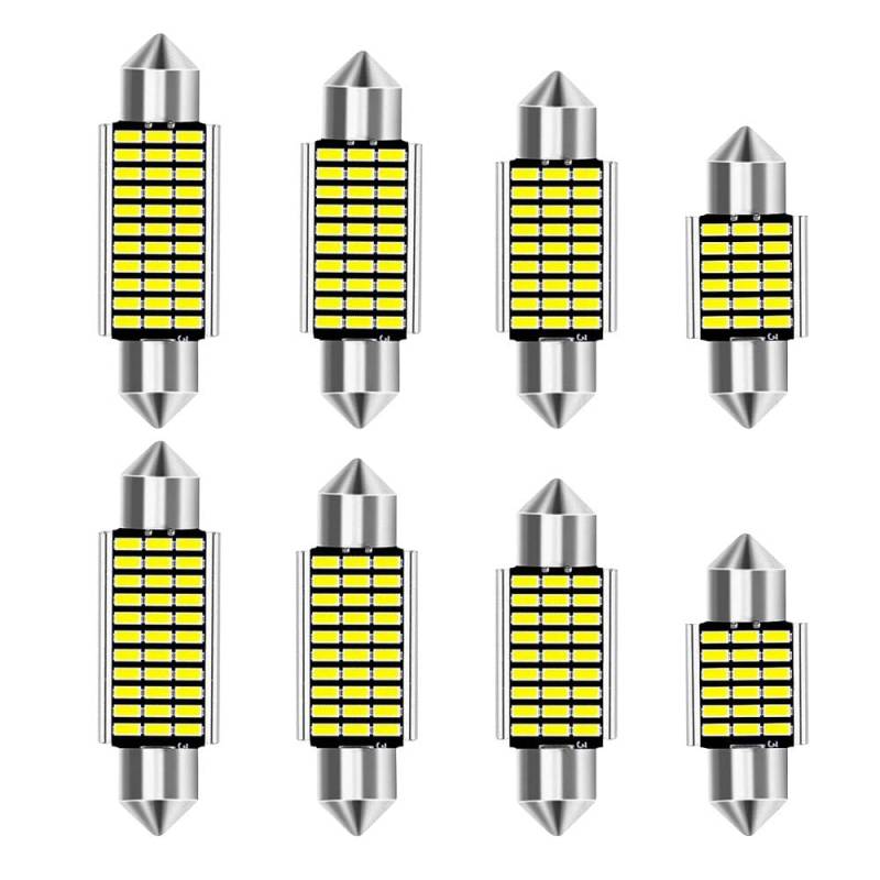 XPJBKC Auto Led Innenbeleuchtung, 8PC Led Auto Innenraumbeleuchtung 41MM 39MM 36MM 31MM Auto Innen Beleuchtung, Led Beleuchtung Auto Innenraum Glühbirne, Plug and Play, Led-innenraumleuchten für Auto von XPJBKC