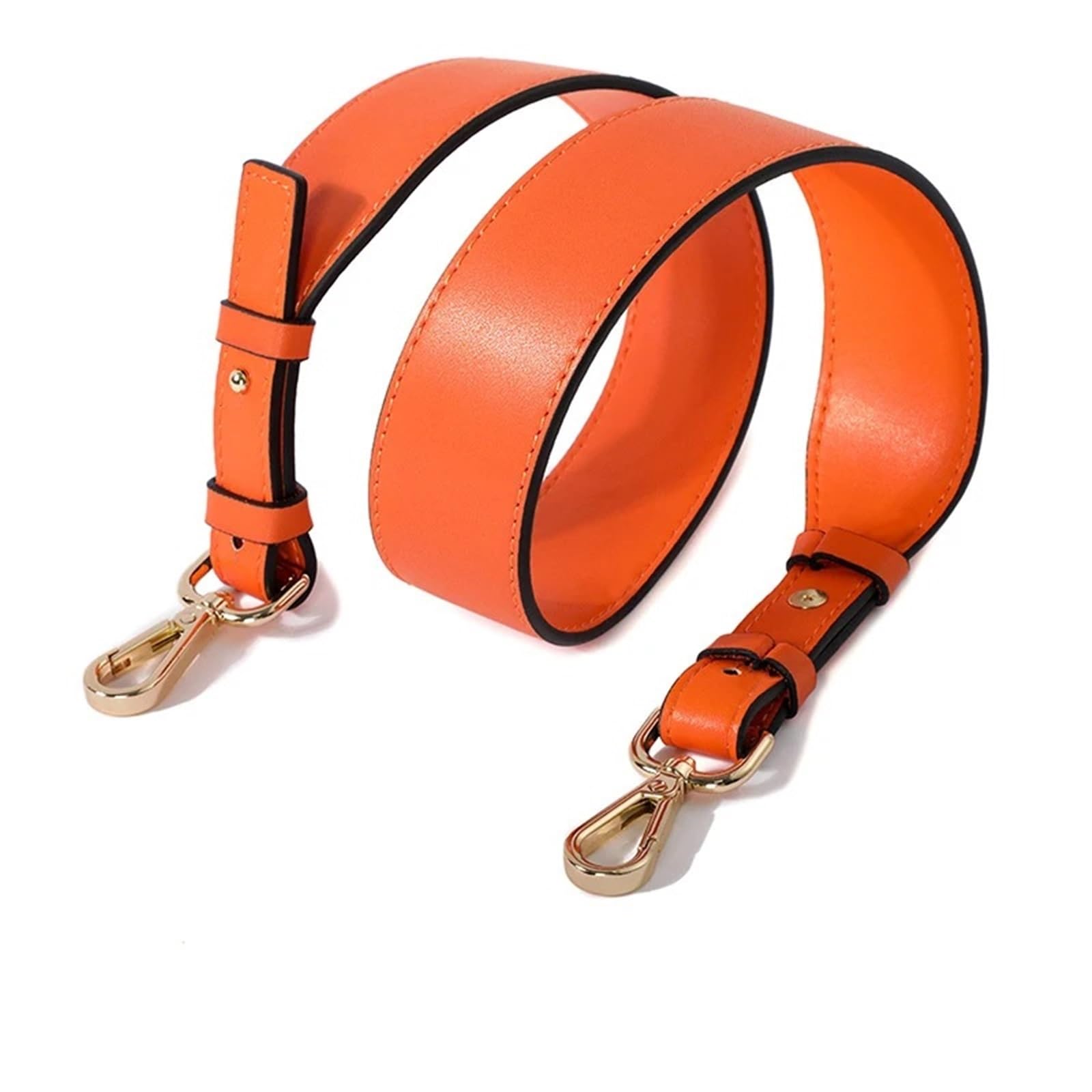 Taschengurte zum wechseln Abnehmbarer Leder-Umhängetaschen-Verstellgurt, Handtaschen-Geldbörsengriffe mit Schnallen als Taschengurt-Ersatz, 3,8 cm Breite(Orange) von XPJYUA