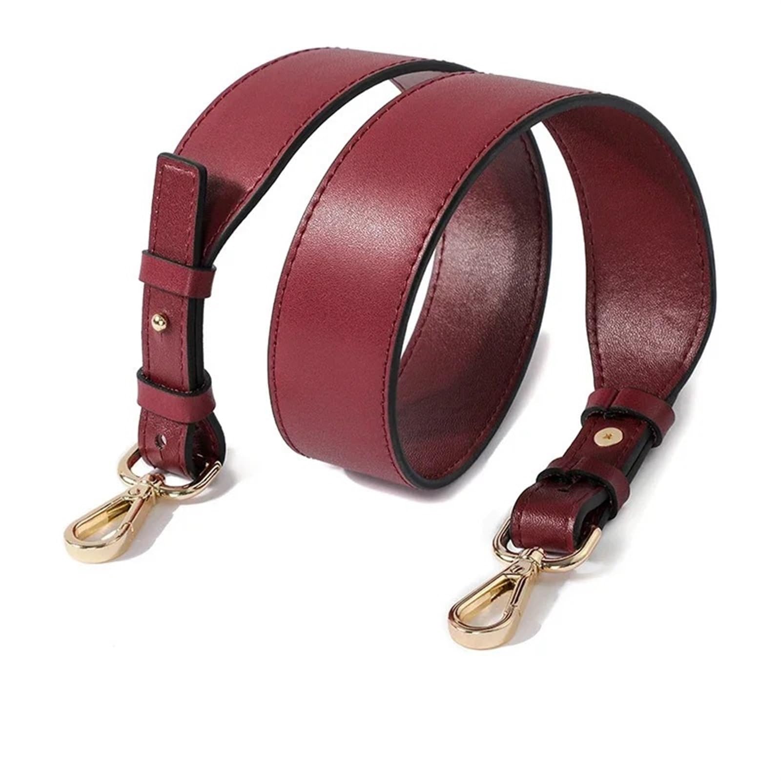 Taschengurte zum wechseln Abnehmbarer Leder-Umhängetaschen-Verstellgurt, Handtaschen-Geldbörsengriffe mit Schnallen als Taschengurt-Ersatz, 3,8 cm Breite(Red) von XPJYUA