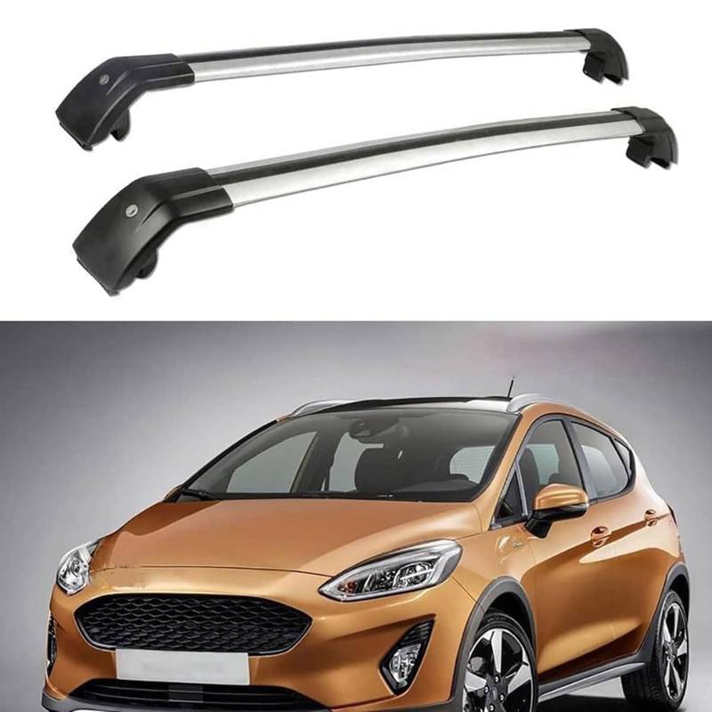 Dachgepäckträger-Querträger kompatibel für Ford Fiesta Active Hatchback 2018 2019, Dachreling-Querträger, Dachgepäckträger von XPZBTV