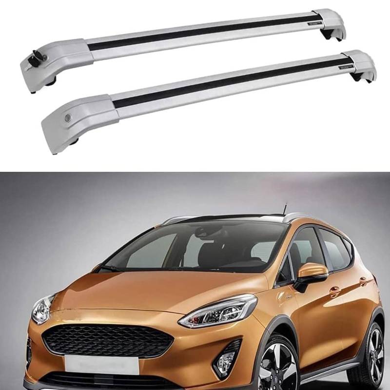 Dachgepäckträger-Querträger kompatibel für Ford Fiesta Active Hatchback 2018 2019, Dachreling-Querträger, Dachgepäckträger von XPZBTV