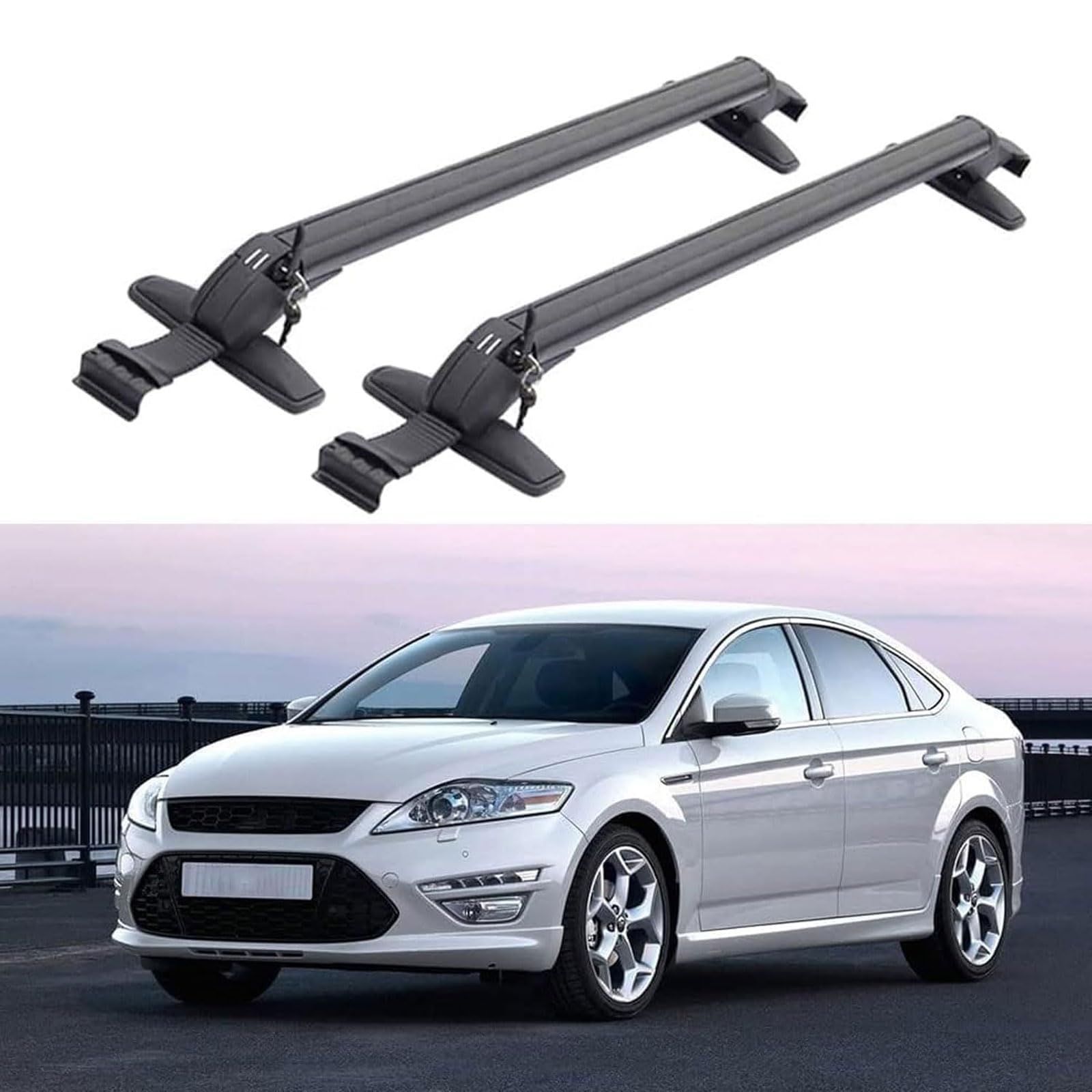 Dachgepäckträger-Querträger kompatibel für Ford Mondeo Sedan 2007 2008 2009 2010 2011 2012 2013 2014, Dachreling-Querträger, Dachgepäckträger von XPZBTV