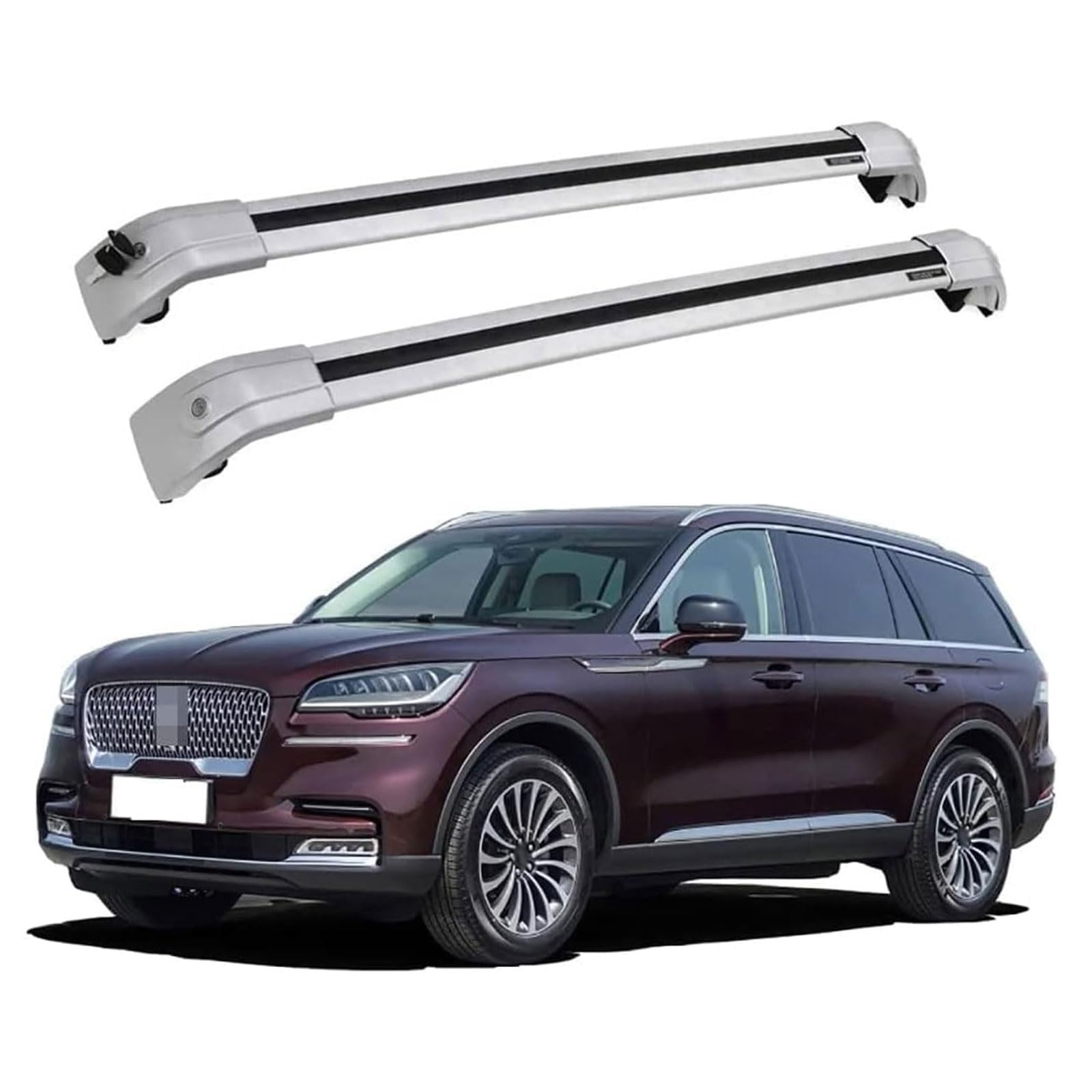 Dachgepäckträger-Querträger kompatibel für Lincoln Aviator 2018 2019 2020 2021 2022, Dachreling-Querträger, Dachgepäckträger von XPZBTV