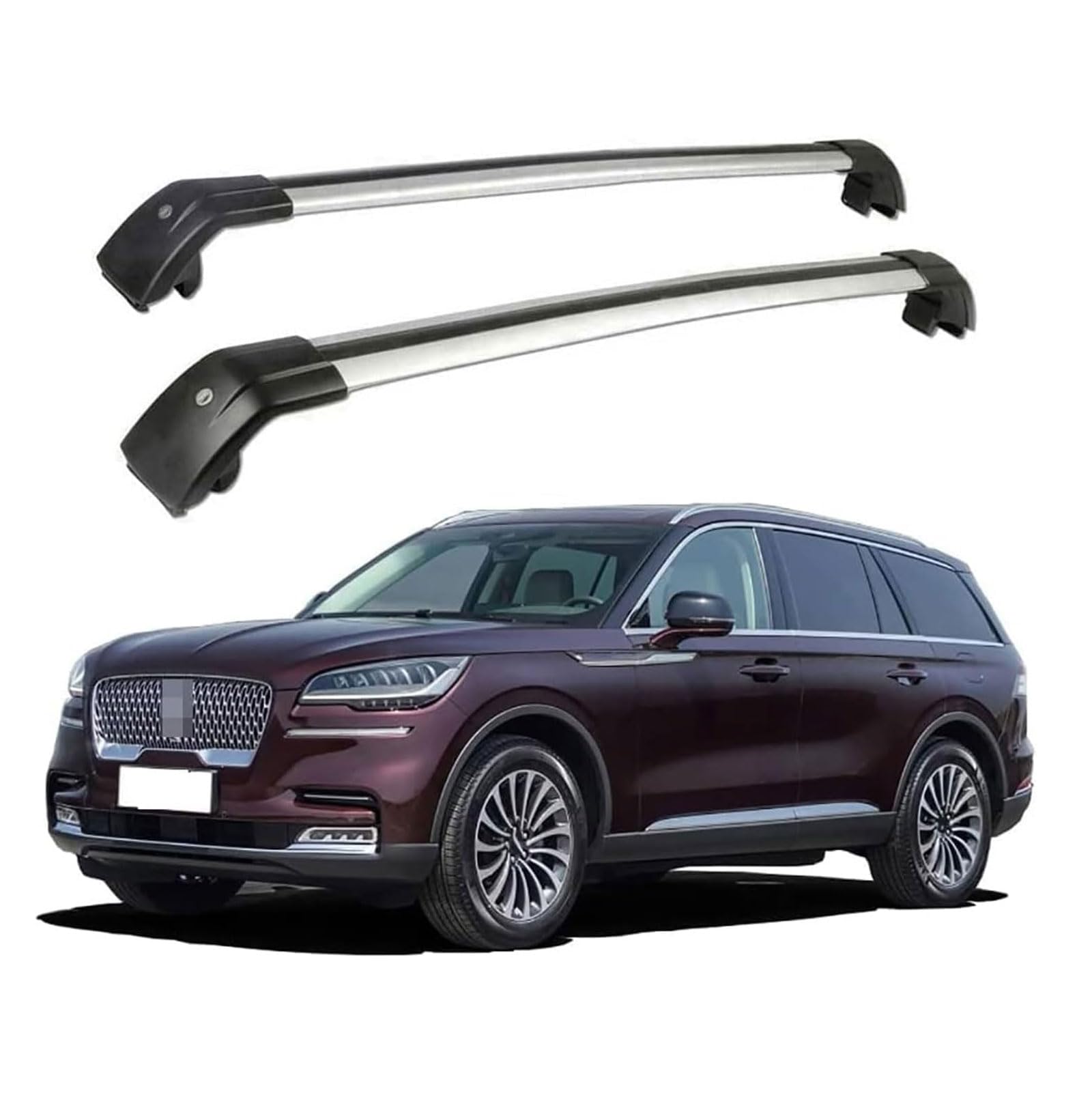 Dachgepäckträger-Querträger kompatibel für Lincoln Aviator 2018 2019 2020 2021 2022, Dachreling-Querträger, Dachgepäckträger von XPZBTV