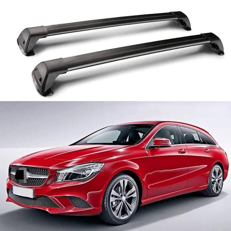 Dachgepäckträger-Querträger kompatibel für Mercedes Benz CLA Class X117 Shooting Brake Wagon 2015 2016 2017 2018 2019, Dachreling-Querträger, Dachgepäckträger von XPZBTV