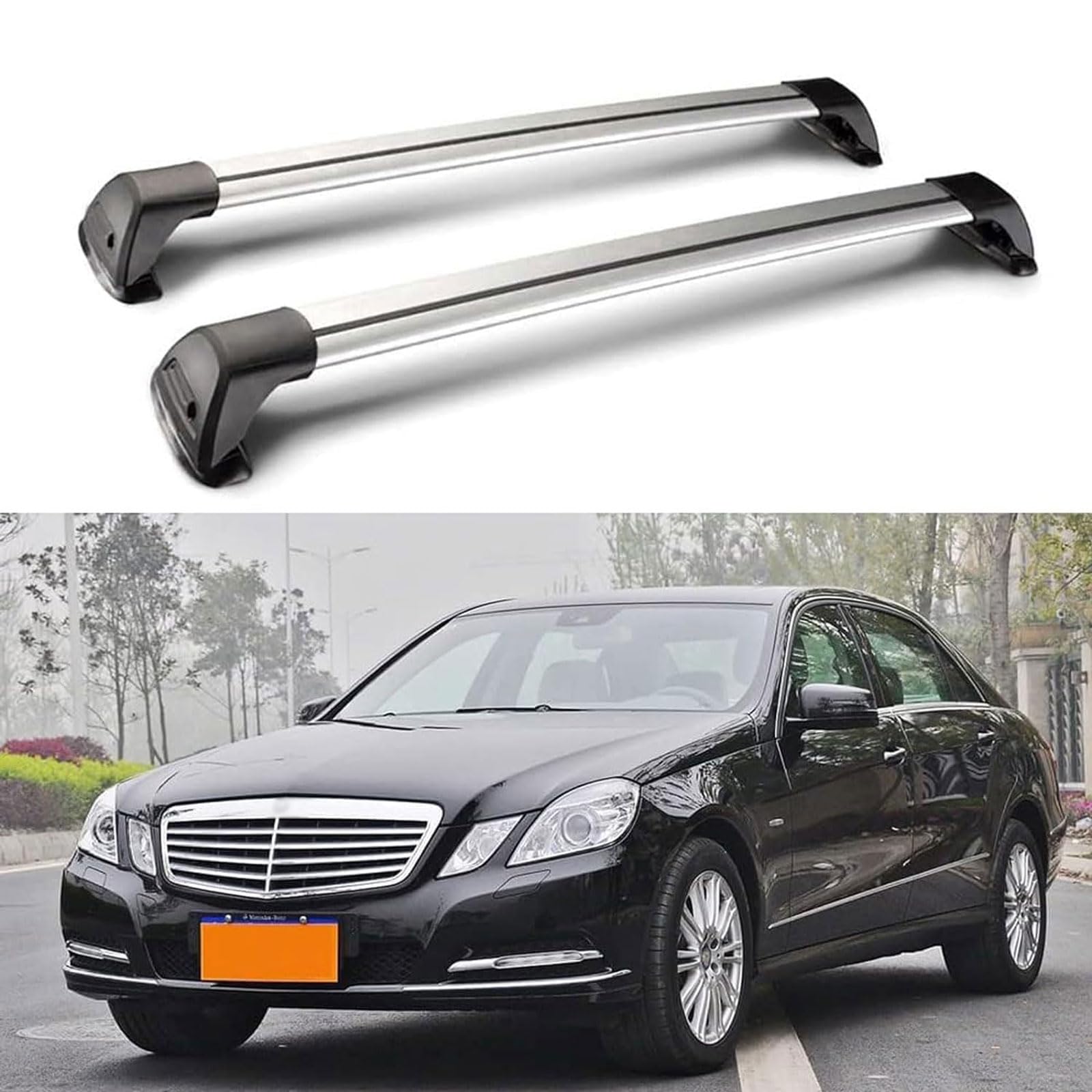 Dachgepäckträger-Querträger kompatibel für Mercedes Benz E Class W212 Sedan 2009 2010 2011 2012 2013 2014 2015 2016, Dachreling-Querträger, Dachgepäckträger von XPZBTV