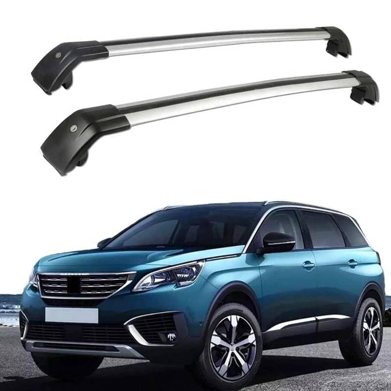 Dachgepäckträger-Querträger kompatibel für Peugeot 5008 2016 2017 2018 2019 2020 2021 2022, Dachreling-Querträger, Dachgepäckträger von XPZBTV