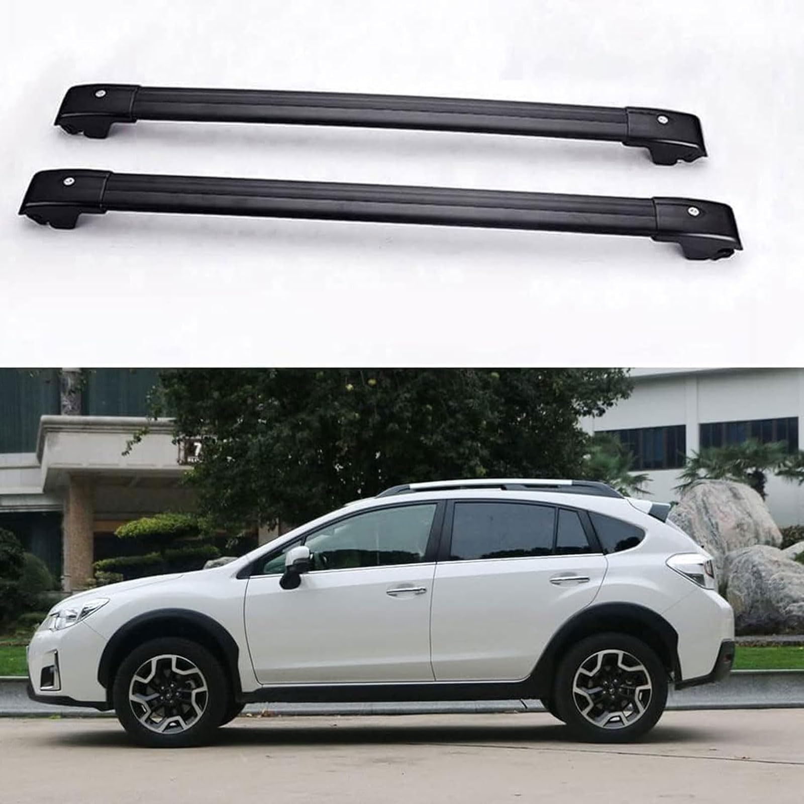 Dachgepäckträger-Querträger kompatibel für Subaru XV SUV 2012 2013 2014 2015 2016 2017 2018 2019, Dachreling-Querträger, Dachgepäckträger von XPZBTV