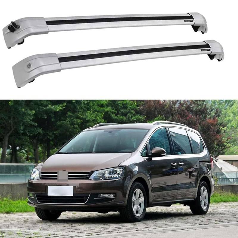 Dachgepäckträger-Querträger kompatibel für VW Sharan 5 Door MPV 2010-2014 2015 2016 2017 2018 2019 2020 2021 2022, Dachreling-Querträger, Dachgepäckträger von XPZBTV