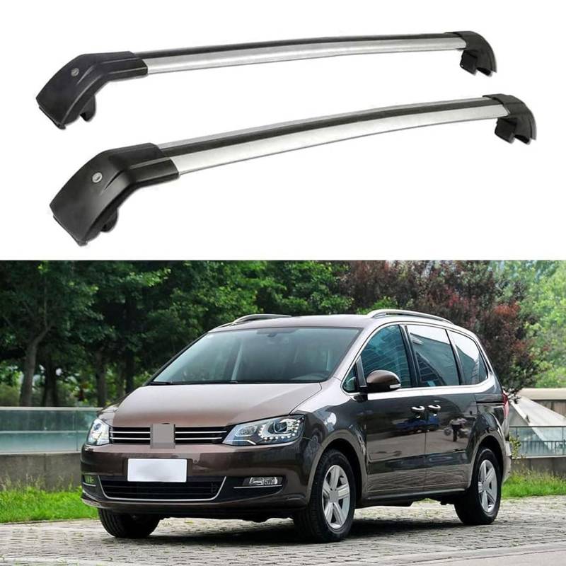 Dachgepäckträger-Querträger kompatibel für VW Sharan 5 Door MPV 2010-2015 2016 2017 2018 2019 2020 2021 2022, Dachreling-Querträger, Dachgepäckträger von XPZBTV