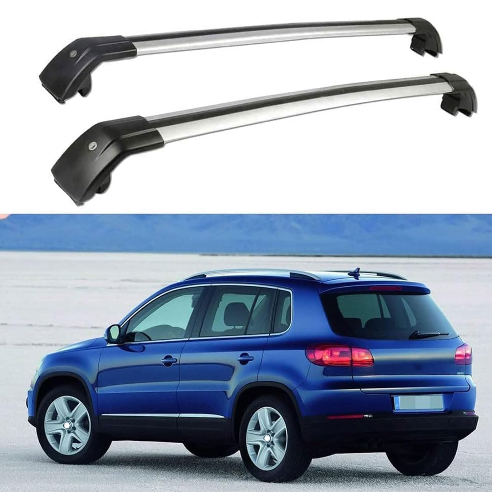 Dachgepäckträger-Querträger kompatibel für VW Tiguan 2007 2008 2009 2010 2011 2012 2013 2014 2015, Dachreling-Querträger, Dachgepäckträger von XPZBTV