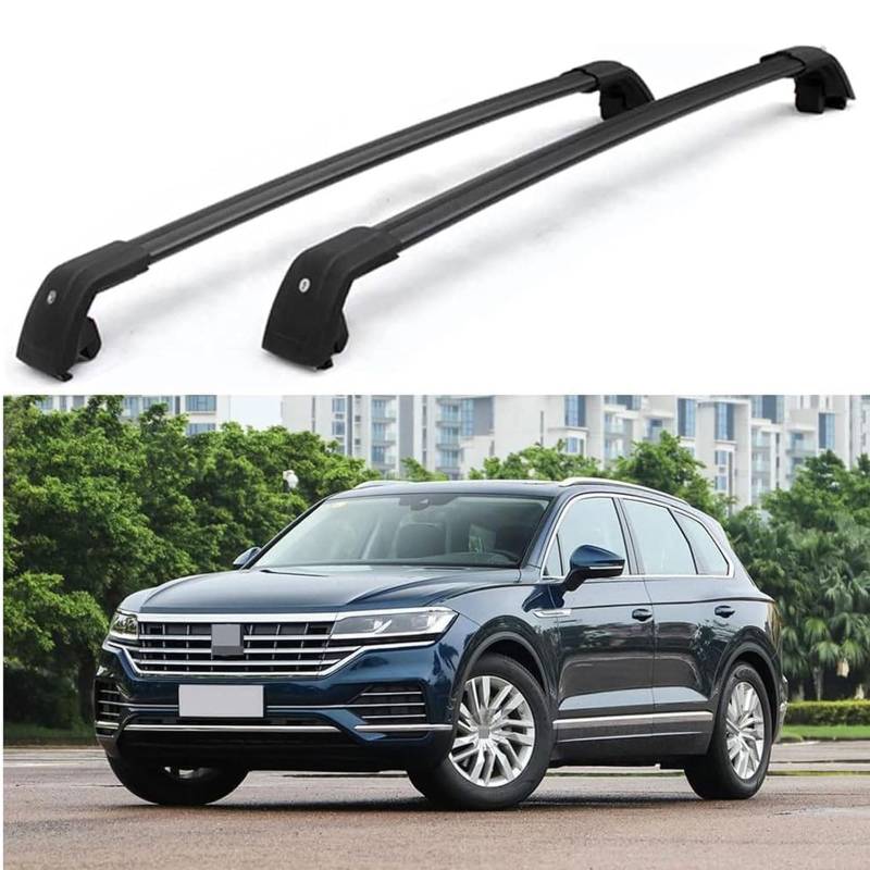 Dachgepäckträger-Querträger kompatibel für VW Touareg (CR7) SUV 2017 2018 2019 2020 2021 2022, Dachreling-Querträger, Dachgepäckträger von XPZBTV