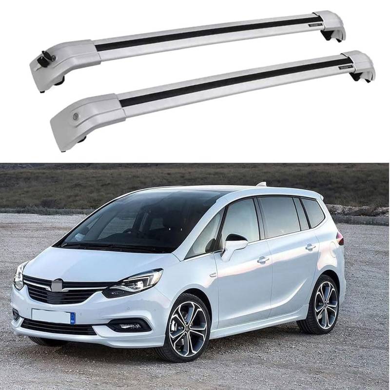 Dachgepäckträger-Querträger kompatibel für Vauxhall Zafira MPV 2016 2017 2018 2019 2020 2021 2022, Dachreling-Querträger, Dachgepäckträger von XPZBTV