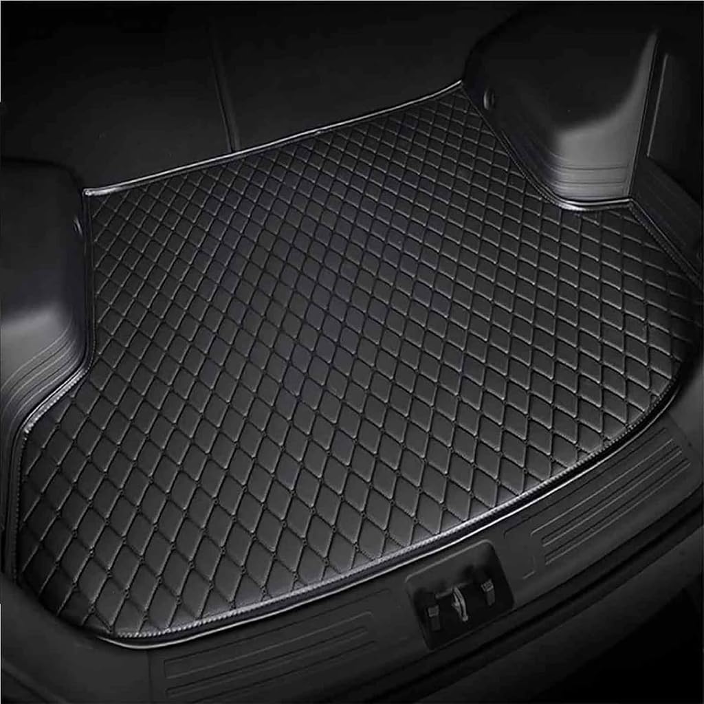 Auto Leder Kofferraummatten für Toyota noah 80 Series 2010-2014 (Eight-seat armrest Box), Auto Kofferraumwanne Schutzmatte Zubehör,A-All Black von XQHZFDPX