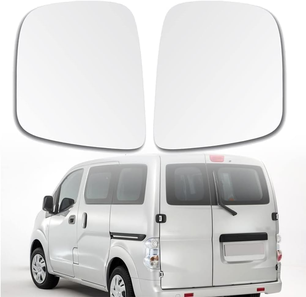 XQNNNBBB Außenspiegel für Nissan Nv200 Evalia 2010-2017 2018 2019, Spiegelglas Beheizbar Asphärisch mit Trägerplatte Ersatzspiegelglas Auto Zubehör,Left von XQNNNBBB