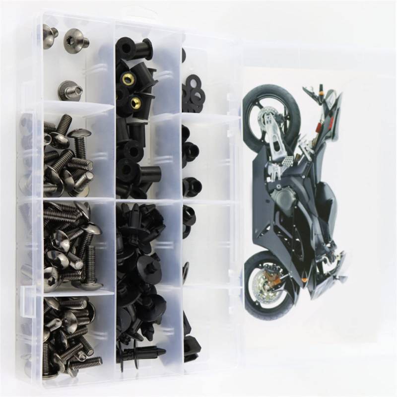 Für Honda CBR1000RR CBR 1000RR 2004 2005 Motorrad Komplettes Verkleidungsschrauben-Kit Clips Schrauben Unterlegscheibenbefestigung Schmücken (Color : Titanium) von XQSSB