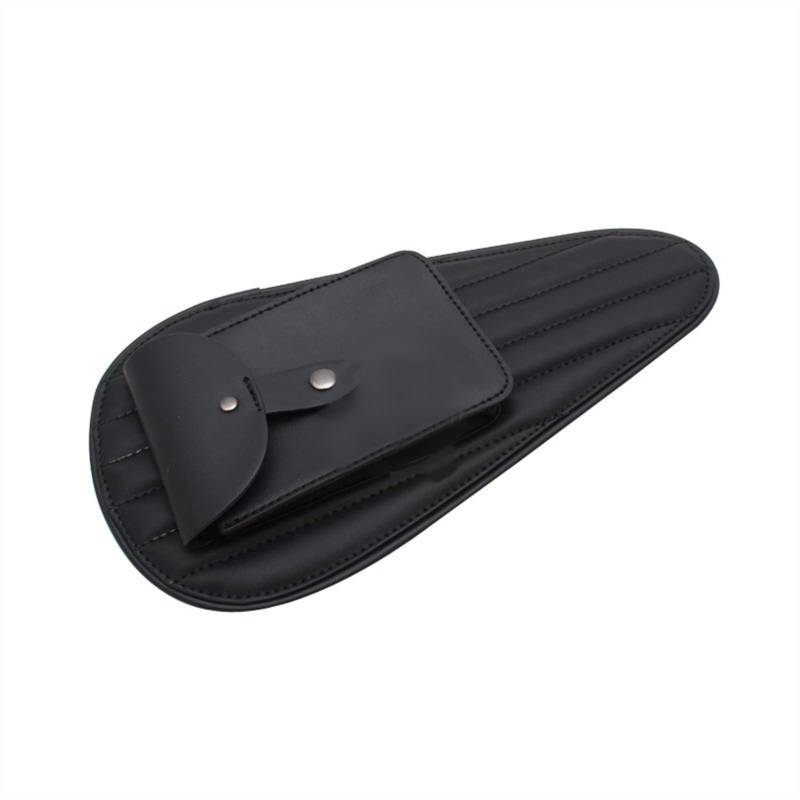 Für Triumph Bonneville T100 T 100 Motorrad Universal PU Leder Tank Chap Cover Panel Bag Zubehör Schmücken (Color : Black) von XQSSB