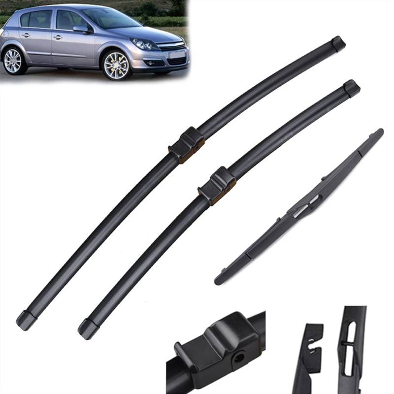 XQSSB Scheibenwischer LHD Vorne Hinten Wischerblätter Set Für Opel Für Astra H 5 Türer Schrägheck 2004-2009 Windschutzscheibe Windschutzscheibe Fenster 22 "18" 12" Scheibenwischer von XQSSB