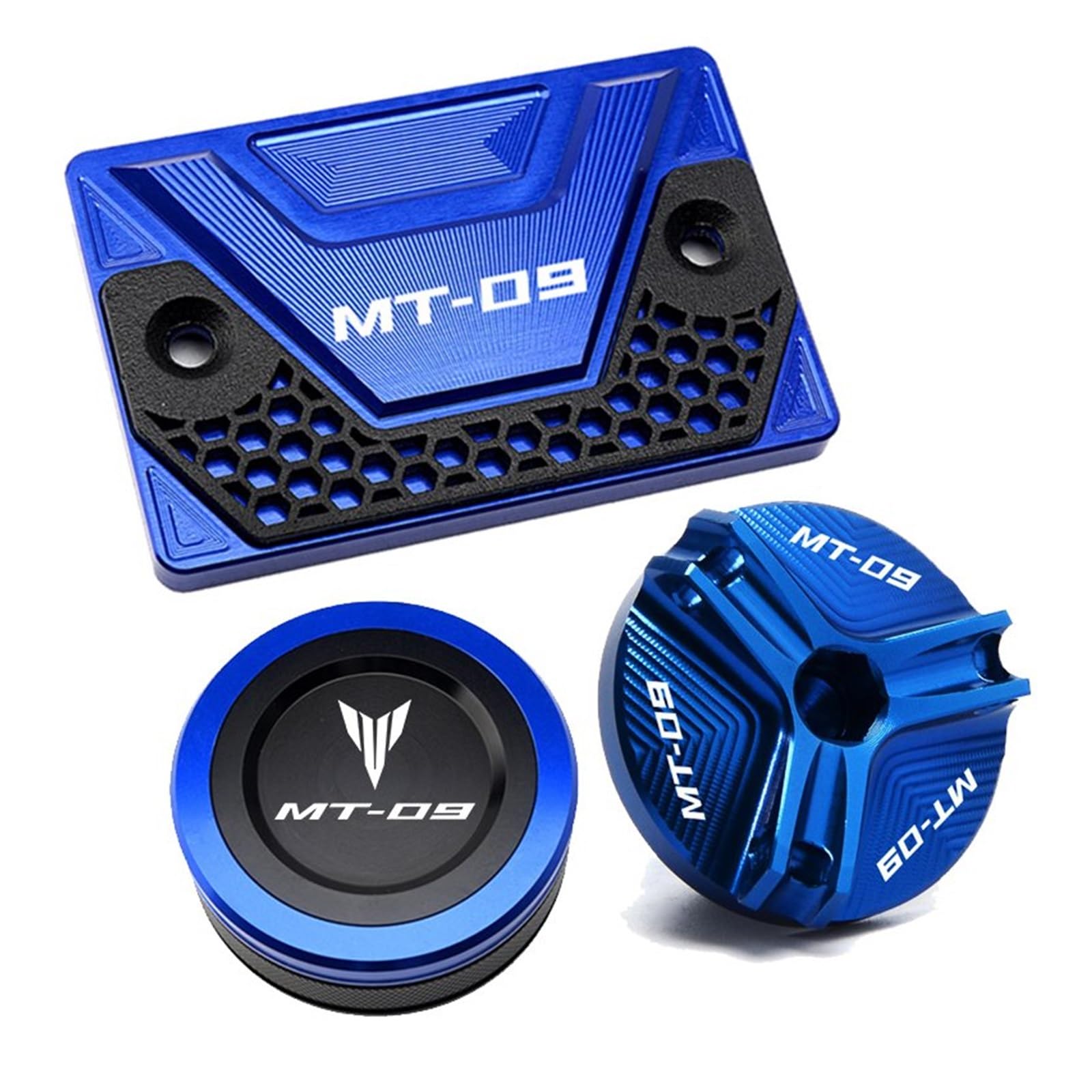 Motor Öldeckel Schraube Für MT09 MT 09 SP FZ09 2014–2020 2021–2022 Motorrad Vorne Hinten Bremsflüssigkeitsbehälter Tankdeckel & Öleinfülldeckel(Blue (2014-2020)) von XQTopePC