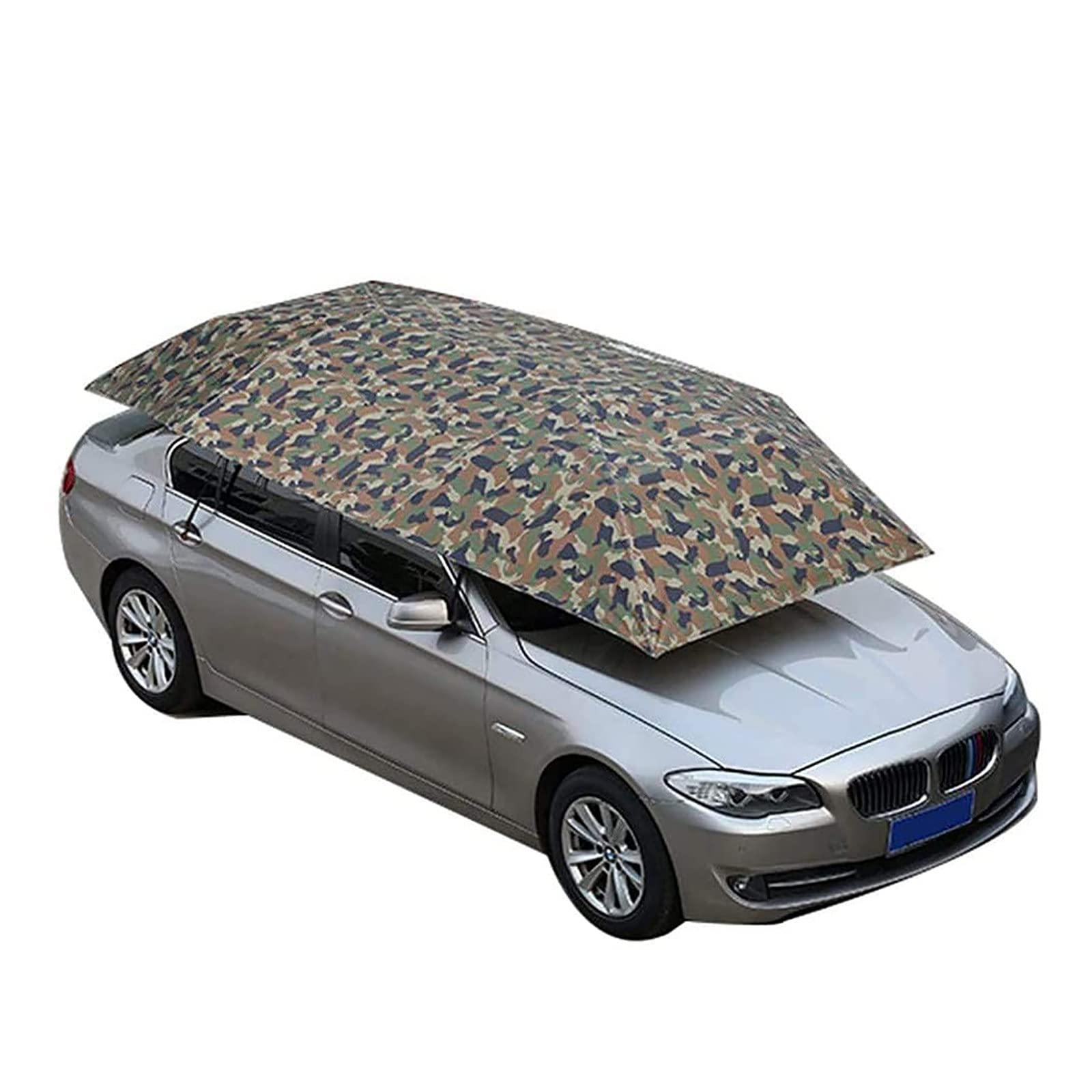 Halbautomatisches Dachzelt, Auto Hitzeschild Sonnenschutz, Oxford-Tuch Sonnenschutz Autoabdeckung, Geeignet für die meisten Modelle (Camouflage) von XQZMZSCP