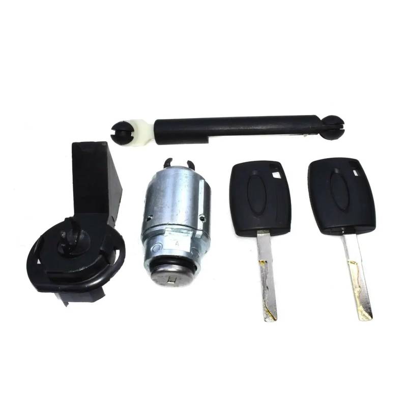 Autotürschloss Ganze Schloss Set Zylinder Zündung Tür Motorhaube Schloss Für Ford Für Focus II 2005-2014 4M5AA22050BN 1355231 Zentralverriegelung Stellelement(Key Set 2) von XRUKGUO