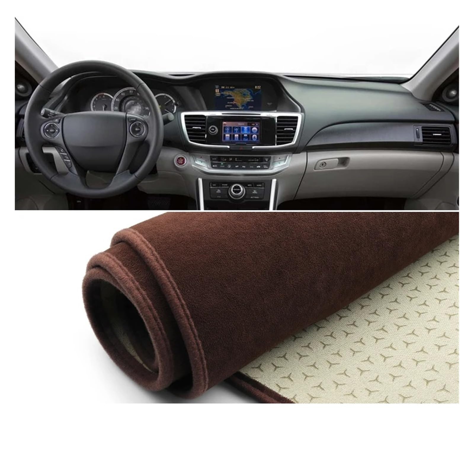 Car Dashboard Cover Mat Für Accord 9. 2013 2014 2015 2016 2017 Auto Armaturenbrett Abdeckung Matte rutschfeste Pad Instrument Panel Teppich Schutz Armaturenbrett Matte(B LHD Brown) von XRUKGUO