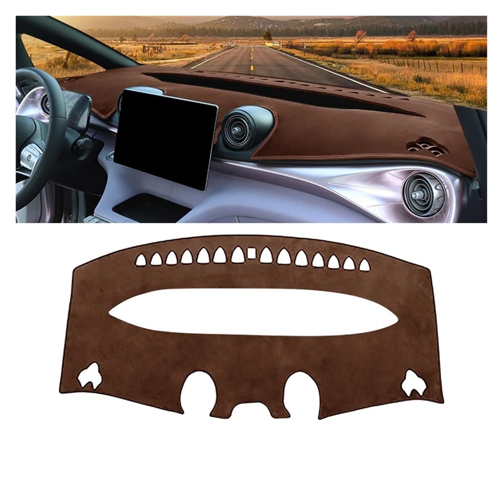 Car Dashboard Cover Mat Für BYD Für Dolphin Für EA1 Für EV 2021 2022 2023 2024 Auto-Armaturenbrettmatte Vermeiden Sie Licht Sonnenschutzpolster Abdeckung Teppichinnenraum Armaturenbrett Matte(LHD Brow von XRUKGUO