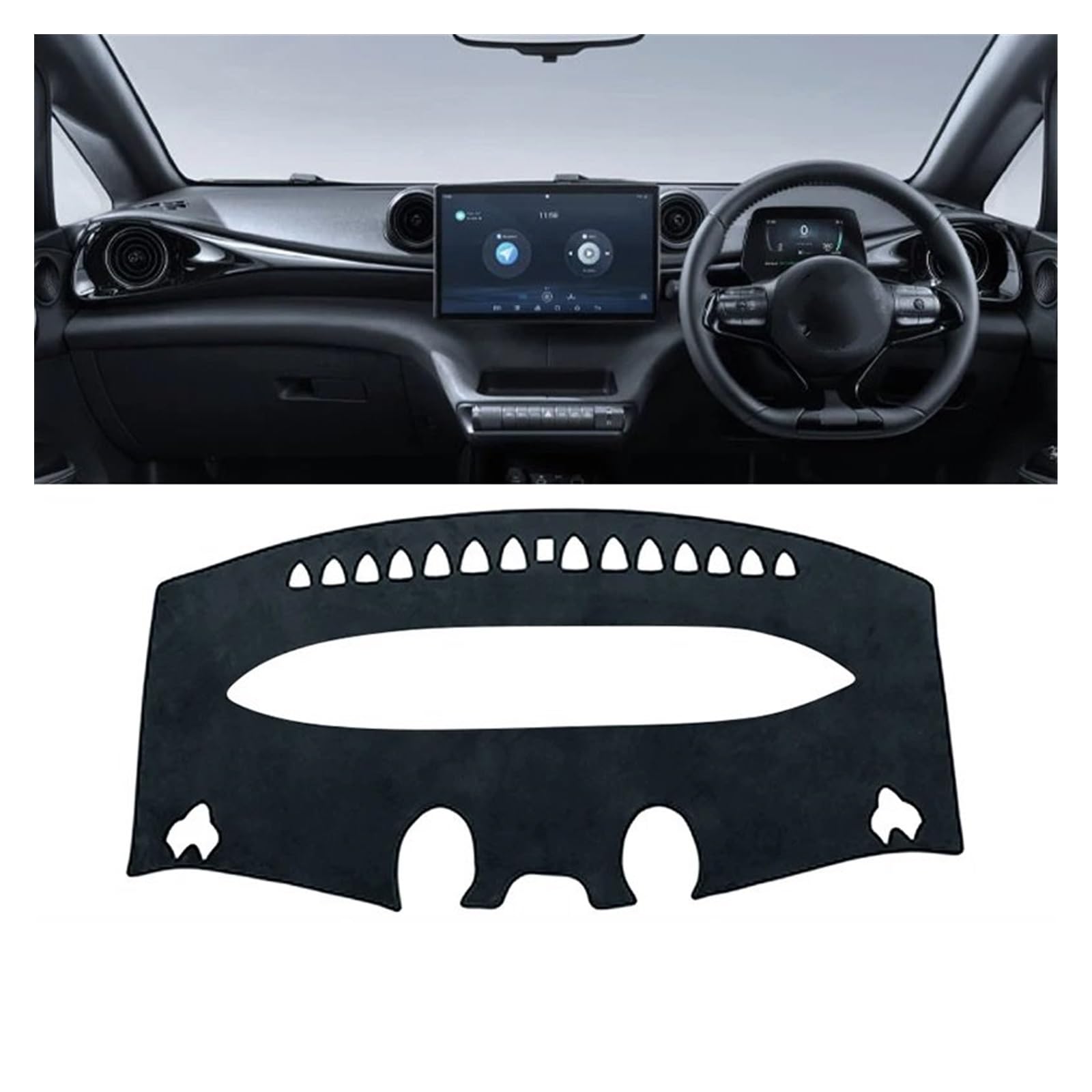 Car Dashboard Cover Mat Für BYD Für Dolphin Für EA1 Für EV 2021 2022 2023 2024 Auto-Armaturenbrettmatte Vermeiden Sie Licht Sonnenschutzpolster Abdeckung Teppichinnenraum Armaturenbrett Matte(RHD Blac von XRUKGUO